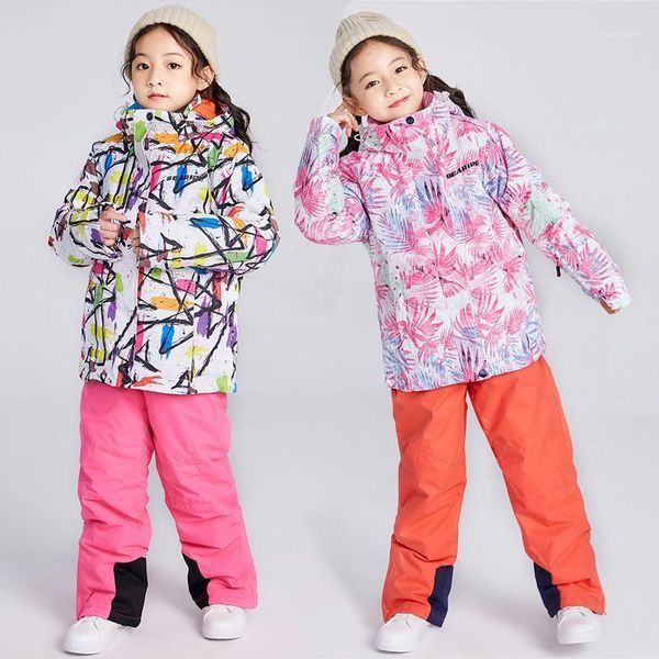 

skiing jackets 2021 warm baby girl ski suits winter hooded overalls snow sets for children waterproof outdoor kids snowboard clothes1