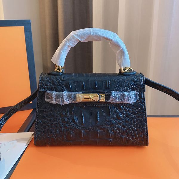 

crossbody bag shoulder statp bag women crocodile pattern handbag lady flap bag large capacity wallet detachable long belt