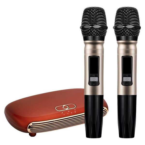 

k8 new usb mini bluetooth wireless microphone karaoke set eu plug