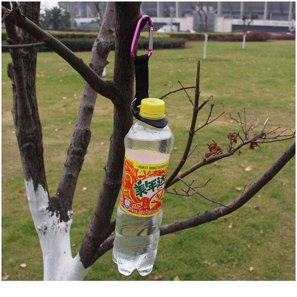 

1 pcs new outdoors sports aluminum camping hiking carabiner traveling water bottle buckle holder clip hook survi qylwvn