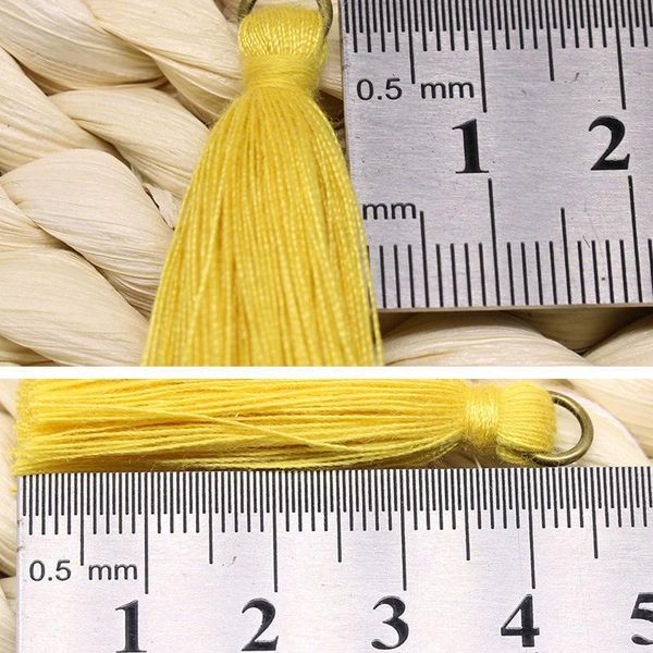 

10pcs mini copper ring tassels fringe diy garments bag decor supplies earrings necklaces jewelry key ring pendants arts crafts h jllomg