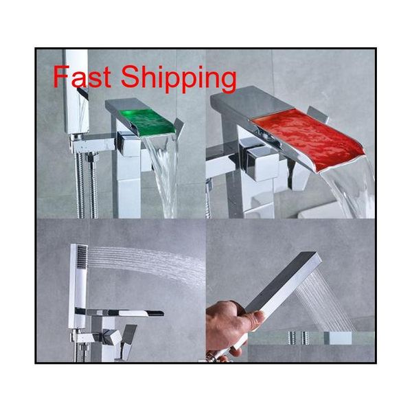 

floor mounted bathtub faucet standing led tub filler mixer jllsdl eatout