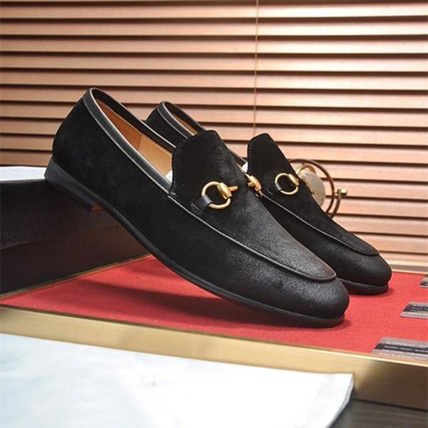 

a1 italy designer brands nit night spikes gentleman red bottom loafer men's oxford shoes party dress wedding red sole walking flats, Black