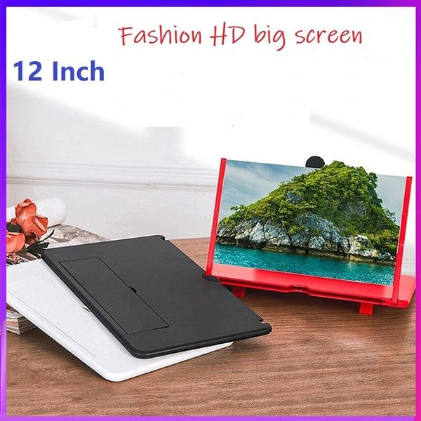 

fashion 12 inch amplifier mobile phone magnifier glass hd stand for folding screen enlarged eyes protection holder