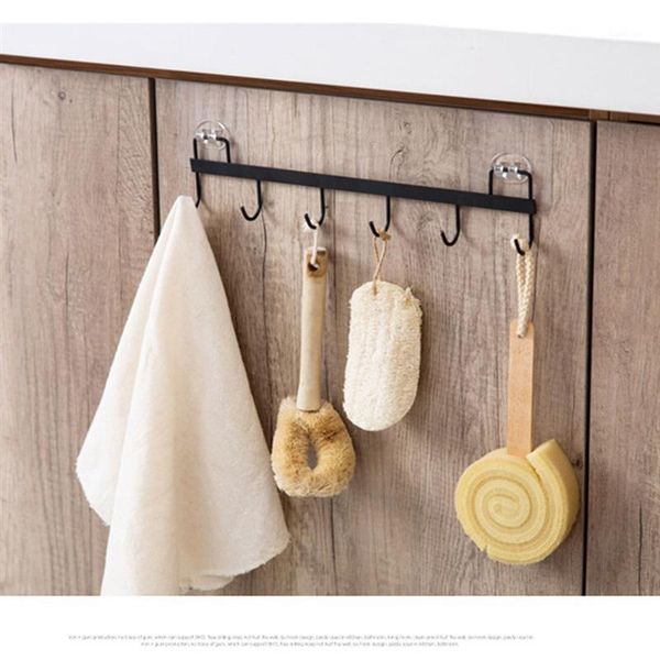 

multipurpose load-bearing punching strong hook kitchen kitchen bathroom wall hanging wrought iron utensils hook1