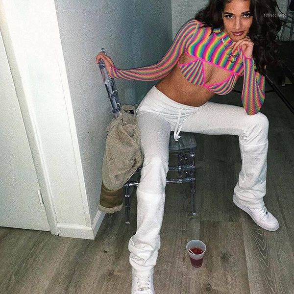 

women's tracksuit bottoms pants 2020 winter casual loose cotton lacing drawstring trousers sportswear running stacked leggings1, Black;white