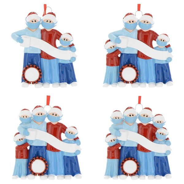 

4pcs 2020 christmas tree tag decorations hanging resin crafts