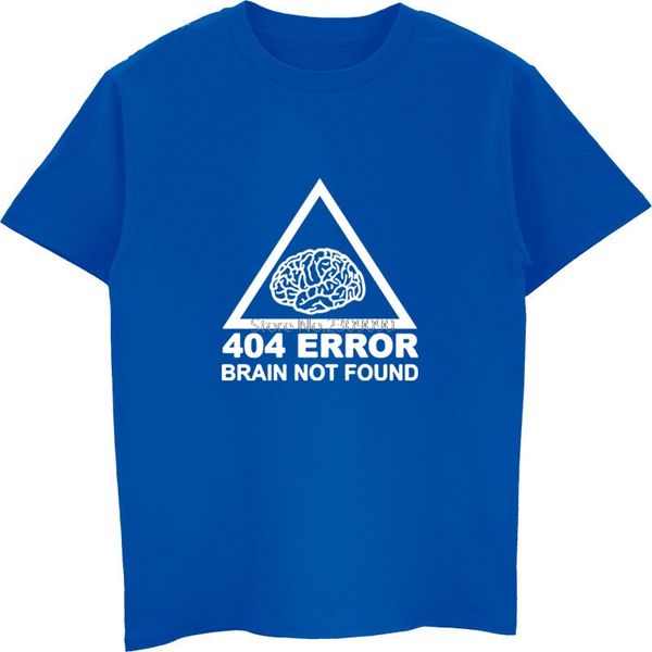 

спорт новое лето brain 404 ошибка не найден футболка tee мужчины смешной рок футболка с коротким рукавом хлопок geek футболка hip hop тройни