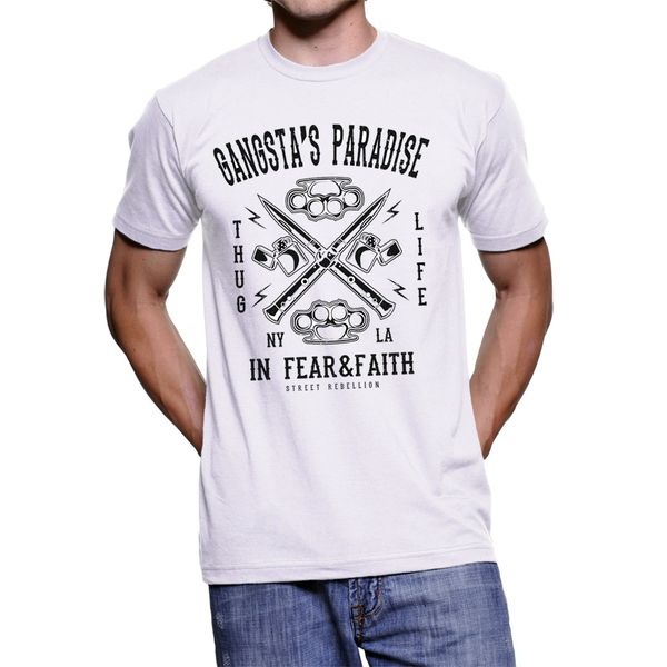 

sport 2019 new summer t - shirt uomo gangsta paradise gangster vintage illustration cool men tee shirt