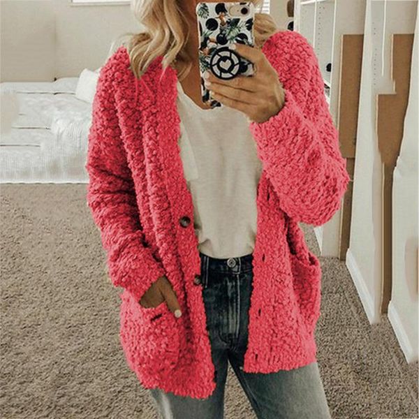 

autumn and winter womens fashion solid casual sweater cardigan button solid color large size shirt women drop shipping, White;black