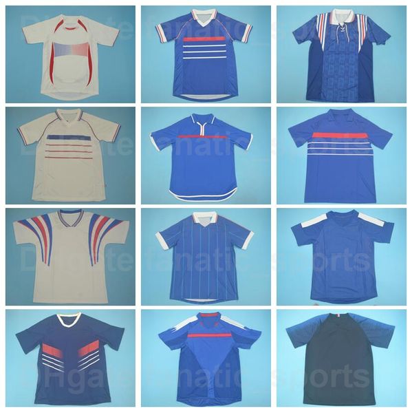 

1982 1984 1996 1998 vieira vintage djorkaeff retro soccer jerseys national team pires deschamps maillot trezeguet anelka ribery umtiti footb, Black;yellow