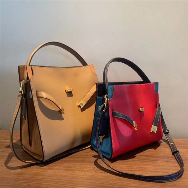 

tb new leather bag napa cowhide trend women's one shoulder messenger handbag