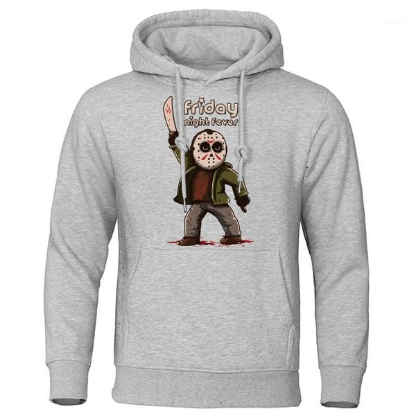 

scream halloween streetwear men's hoodies friday the 13th horror prison sweatshirt voorhees pullover hip hop autumn hoody1, Black
