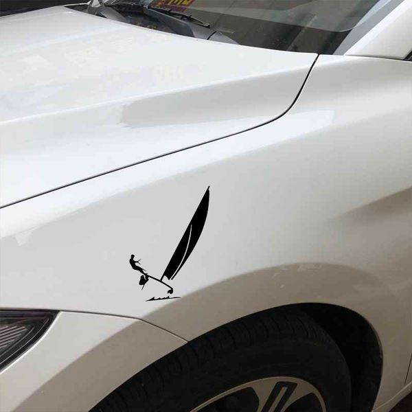 

car sticker catamaran cat sailing ocean car sticker decoration car shape decal creative black/white,17cm*12cm
