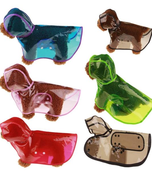 Cachorrinho transparente Roinwear Universal Cães De Cão À Prova D 'Água Roupas para Verão Primavera Com Capuz Pet Rain Roupe 8 estilos LXL535