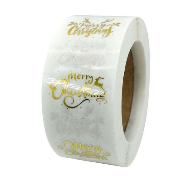

gift wrap 500pcs round transparent merry christmas stickers envelope cards seal label