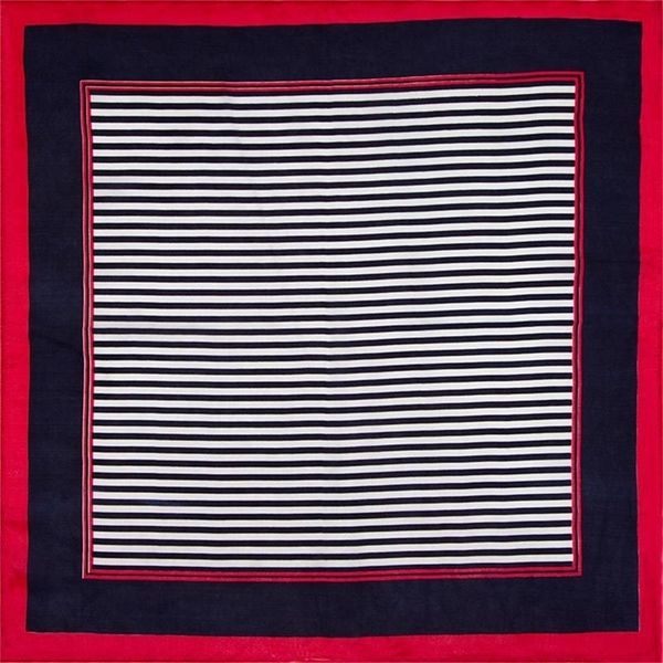 

natural bandana female stripe hair for women headband fashion women's square silk face mask scarf y201007, Blue;gray