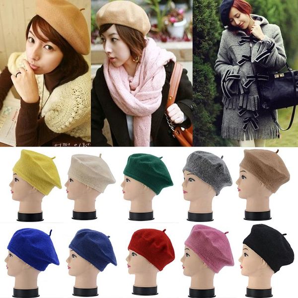 

beanie/skull caps 2021 classic beanie hat winter warm 1pc sweet size women beret drop casual solid color skullcap baggy, Blue;gray