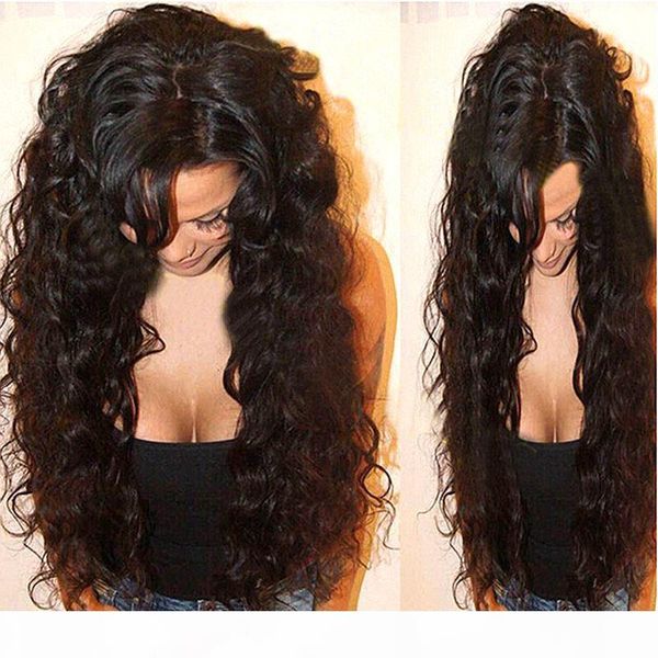 

7a full lace human hair wigs for black women glueless full lace wigs brazilian human hair water wave lace front human hair wigs, Black;brown