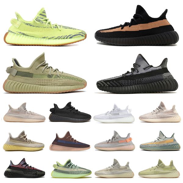 

kanye west men women running shoes static reflective asriel clay yecher tail light yecheil cinder mens trainers sports sneakers 36-48