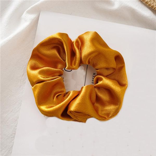 

women faux silk solid scrunchies lady simple elastic headbands satin hairband girls scrunchy hair tie hair rope hair accessories q bbyeyr