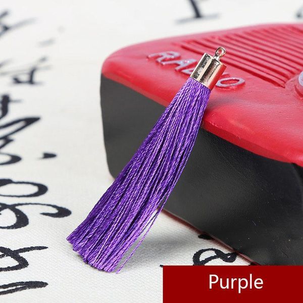 

2019 new 10pcs lot 6cm small cotton silk tassel cords for earrings with metal caps charm pendants tassel jewelry making findings h jllznk