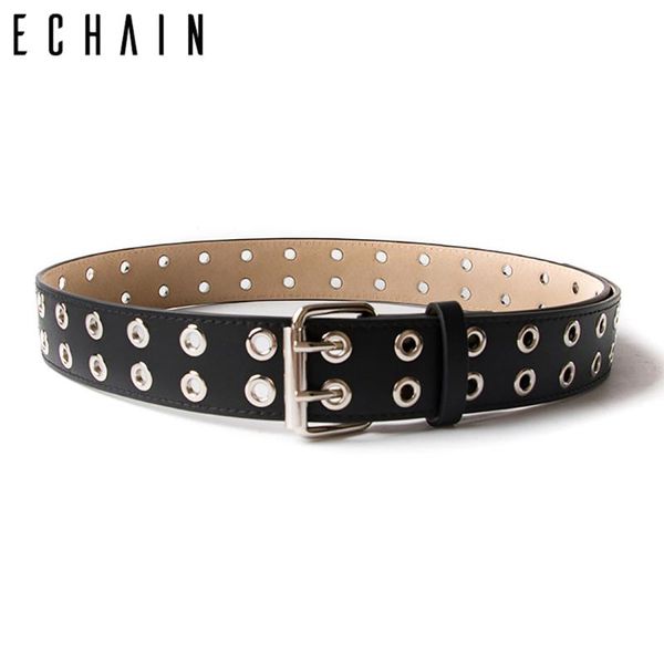 

echain vintage rivet роскошные дизайнерские designer punk ремни мужчины высокое качество мужской рок мотоцикл кожа женщины талия ремень для, Black;brown