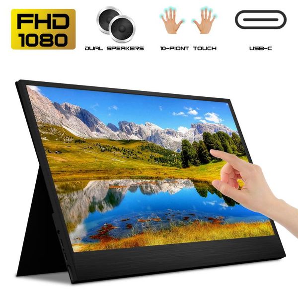 

портативный монитор, wakst дисплей airplay miracast монитор, 15,6" fhd usb c монитор hdmi внешний дополнительный дисплей для ноутбуков