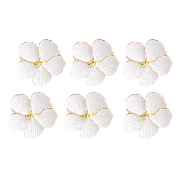 

6 pcs flower napkin buckle napkin ring ring, used for wedding, festival, banquet, daily party decoration