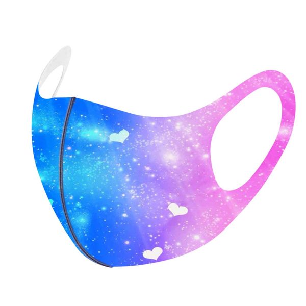 

ткань унисекс лица маска для лица многоразовые моющиеся лица маски мода звездное небо печатает маску пылезащитный фильтр рот крышка маски ма