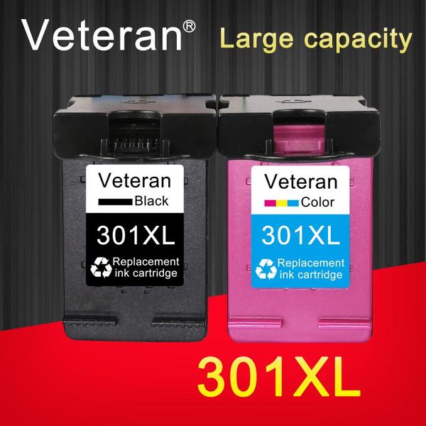 

veteran 301 xl ink cartridge veteran remanufactured for deskjet 2050 1000 1050 2510 3000 3054 envy 4500 4502 printer