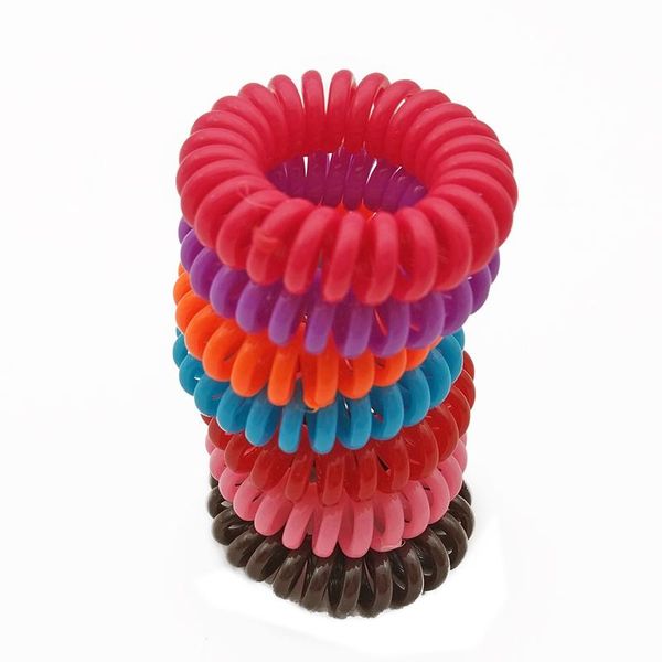 

candy color guam тема телефон кольцо волосы женщина резиновая галстука красочные аксессуары размер 3,5 см лот 10 шт. jllffr, Silver