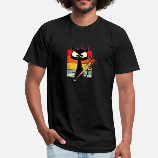 

смешные vintage cat black cat cat владелец подарки ретро тенниска фанки дышащего плюс размер tracksuit толстовка толстовка