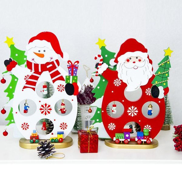 

christmas decorations creative deskholiday decoration santa snowman bell crafts1