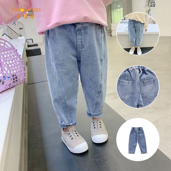 

girls jeans for kids spring autumn trousers children jeans kids fashion denim pants baby boys jean infant clothing xiao lu mao lj200814, Blue