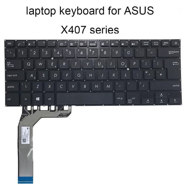 

lapreplacement keyboards uk for asus x407 uf x407ma gb british black repair part keyboard asm17a7 0knb0 f103uk00 1