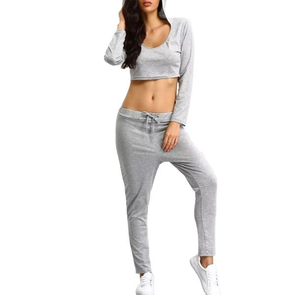 

custom women crop hoodie and lounge jogger set, Black
