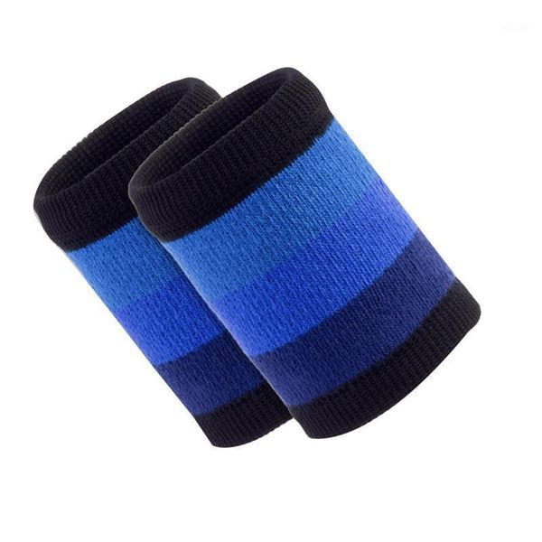 

wrist support sports wristband elastic protective sweat absorbent sweatbands bands protector for play football basketball running1, Black;red