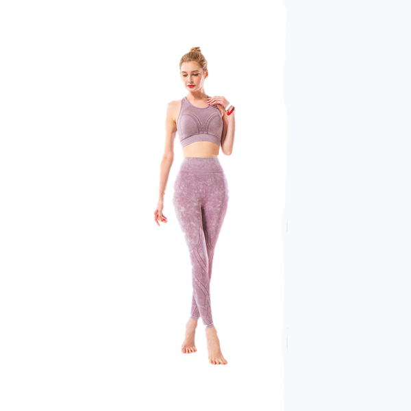 

yoga outfits women's suit 2-piece seamless sports bra printing back underwear fitness hip lifting tight pants set, White;red