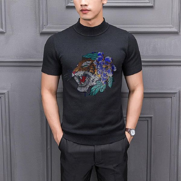 

зимняя новая мода вязание воротник полу водолазки пуловер мужской с коротким рукавом удобное высококачественное мужское свитер азиатский раз, White;black