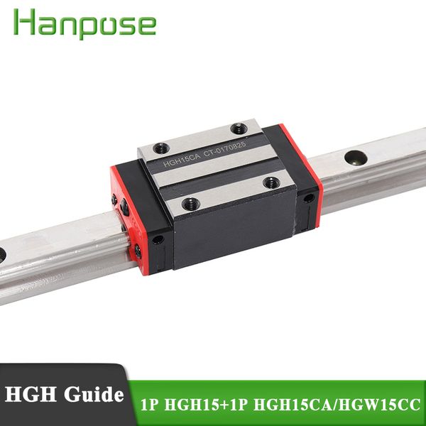 

1pcs hgh15ca hgw15cc with 1pcs hgh15 linear guide rail for the hgh15 length customization guide 300mm for cnc milling machine