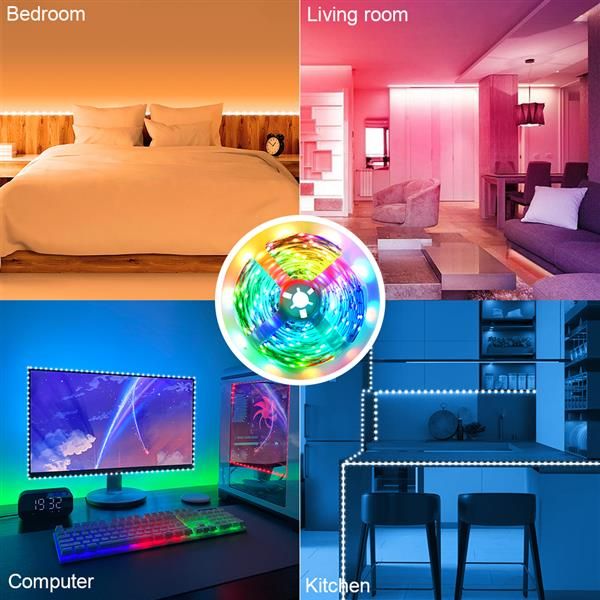 

plastic 300-led smd3528 24w rgb ir44 light strip set with ir remote controller (white lamp plate)