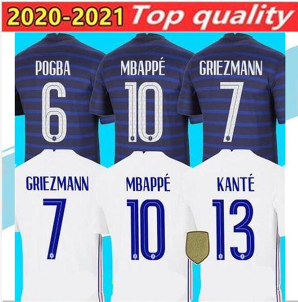 

2020 fr men + women soccer jerseys mbappe thai shorts griezmann kante pogba de foot euro 20/21 fr men football shirts, Black;yellow