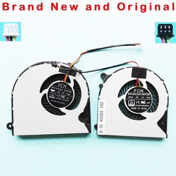

new original gpu cpu cooling fan for clevo n850hl n855hj n850hk1 n850hj n870hk1 fan cooler radiator1