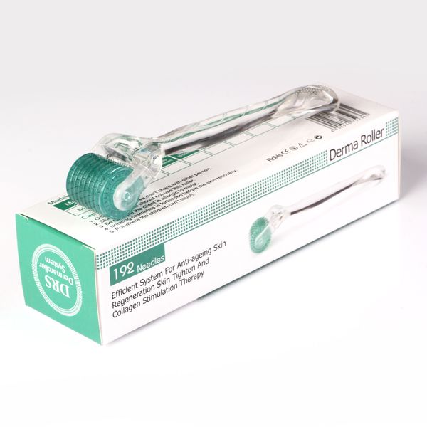 Dermaroller Microneedle Derma Roller Drs 192 İğneler Cilt Yüz Güzelliği için Paslanmaz Çelik Derma Haddeleme Sistemi DHL Teslimat 7 Gün