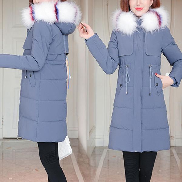 

new fashion women winter jacket cotton padded warm thicken overcoat ladies slim coat long coats parka womens hooded jackets #919, Black;brown