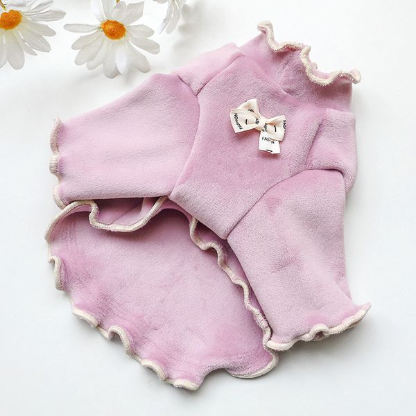 

бархат маленькая собака одежда котенок тедди майка кошка домашних животных щенок розовые мягкие плюшевые кошки одежда зима высокое качество