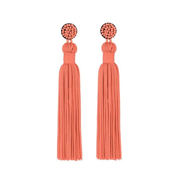

1pair polyester thread earrings tassel pendant diy jewelry making craft tassel female personality decoration h jllono