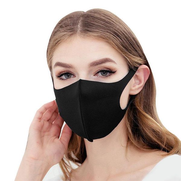

black mask mouth face anti-dust cotton kids protective masks disposable facemask washable reusable anti fog haze adult