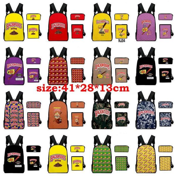 

14styles 3pcs/set backwoods camouflage camo army green backwoods sweet aromatic yellow beige backpacks for teens one shoulder bags jlluog